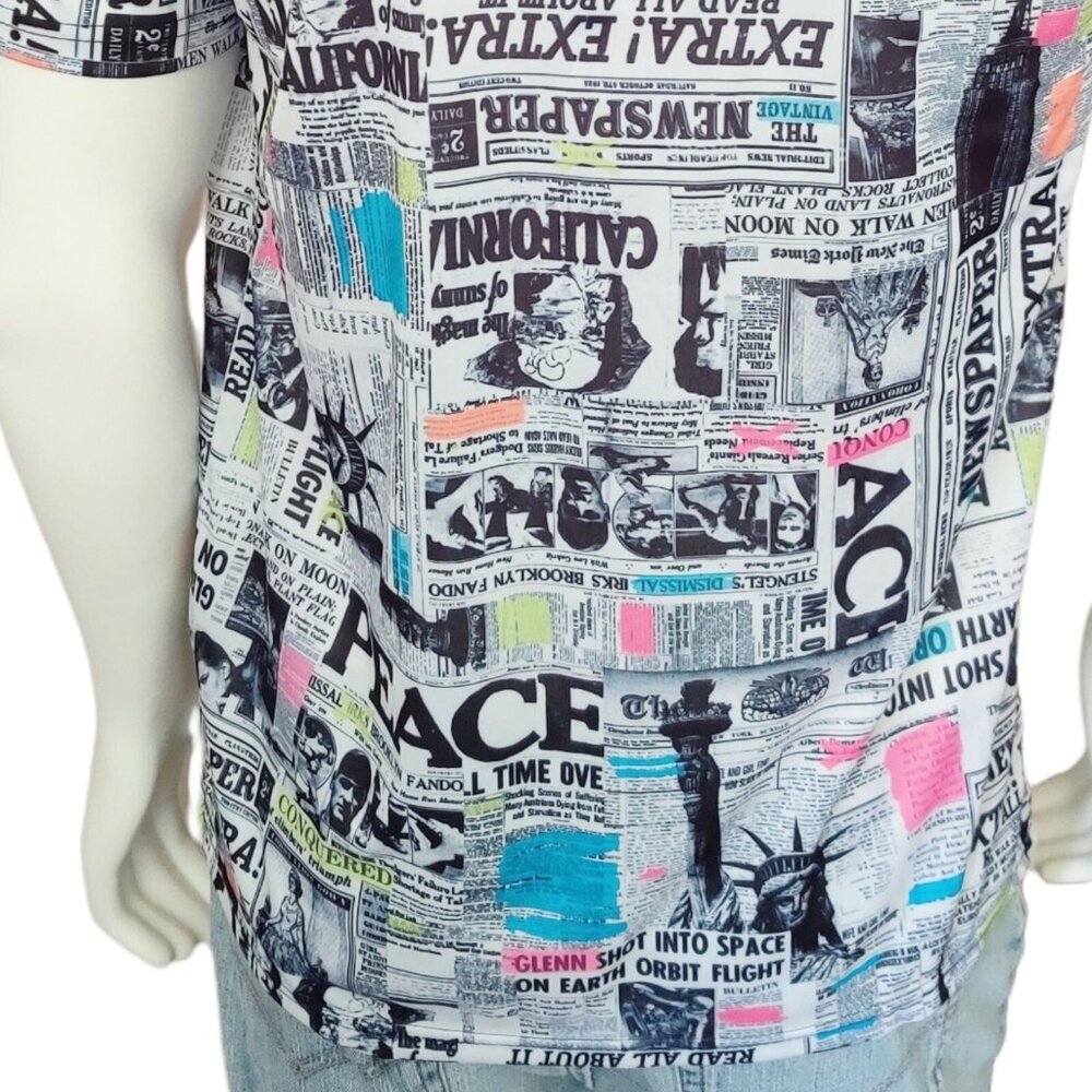 Fresh Prints of Bel Air T-Shirt Mens L All Over Print 90s Style Graphics NWT - Picture 9 of 11